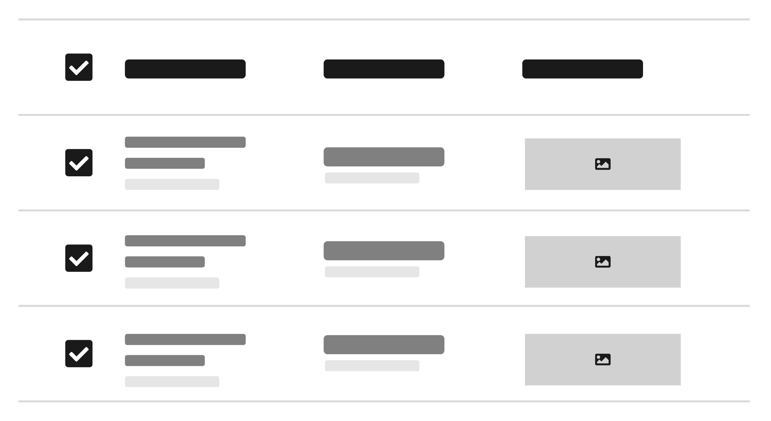 Dont use tables with too much informations inside